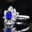 14K GOLD 0.65 CTW NATURAL SAPPHIRE & DIAMOND RING