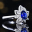 14K GOLD 0.65 CTW NATURAL SAPPHIRE & DIAMOND RING
