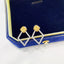 14K GOLD 0.70 CTW NATURAL YELLOW DIAMOND & DIAMOND EARRINGS