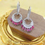 14K GOLD 3.52 CTW NATURAL RUBY & DIAMOND EARRINGS