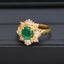 14K GOLD 2.05 CTW NATURAL EMERALD & DIAMOND RING