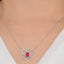14K GOLD 1.34 CTW NATURAL RUBY & DIAMOND NECKLACE