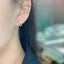 14K GOLD 0.37 CT NATURAL EMERALD & DIAMOND EARRINGS