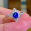 14K GOLD 1.43 CTW NATURAL SAPPHIRE & DIAMOND RING