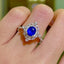 14K GOLD 1.43 CTW NATURAL SAPPHIRE & DIAMOND RING