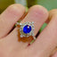 14K GOLD 1.43 CTW NATURAL SAPPHIRE & DIAMOND RING