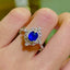 14K GOLD 1.43 CTW NATURAL SAPPHIRE & DIAMOND RING