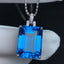 14K GOLD 15.45 CT NATURAL TOPAZ & DIAMOND PENDANT( WITHOUT CHAIN )
