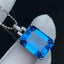 14K GOLD 15.45 CT NATURAL TOPAZ & DIAMOND PENDANT( WITHOUT CHAIN )