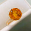 14K GOLD 7.20 CTW NATURAL CITRINE & DIAMOND RING