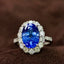 14K GOLD 5.19 CTW NATURAL SAPPHIRE & DIAMOND RING