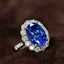 14K GOLD 5.19 CTW NATURAL SAPPHIRE & DIAMOND RING