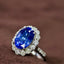 14K GOLD 5.19 CTW NATURAL SAPPHIRE & DIAMOND RING
