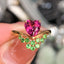 14K GOLD 1.21 CT NATURAL TOURMALINE & TSAVORITE RING