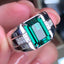 14K GOLD 4.9 CT NATURAL TOURMALINE & DIAMOND & MEN¡¯S RING