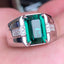 14K GOLD 4.9 CT NATURAL TOURMALINE & DIAMOND & MEN¡¯S RING