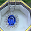 14K GOLD 2.84 CTW NATURAL SAPPHIRE & DIAMOND RING/PENDANT( WITHOUT CHAIN )