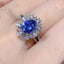 14K GOLD 2.84 CTW NATURAL SAPPHIRE & DIAMOND RING/PENDANT( WITHOUT CHAIN )