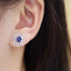 14K GOLD 2.2 CTW NATURAL SAPPHIRE & DIAMOND EARRINGS