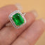 14K GOLD 2.5 CT NATURAL EMERALD & DIAMOND RING