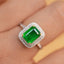 14K GOLD 2.5 CT NATURAL EMERALD & DIAMOND RING