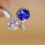 14K GOLD 1.26 CT NATURAL SAPPHIRE & DIAMOND RING