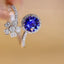 14K GOLD 1.26 CT NATURAL SAPPHIRE & DIAMOND RING