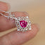 14K GOLD 1.18 CT NATURAL RUBY & DIAMOND & SAPPHIRE PENDANT( WITHOUT CHAIN )