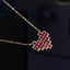 14K GOLD 1.37 CT NATURAL RUBY NECKLACE