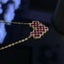14K GOLD 1.37 CT NATURAL RUBY NECKLACE
