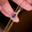 14K GOLD 1.44 CTW NATURAL SAPPHIRE & DIAMOND PENDANT( WITHOUT CHAIN )