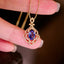 14K GOLD 1.44 CTW NATURAL SAPPHIRE & DIAMOND PENDANT( WITHOUT CHAIN )