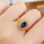 14K GOLD 1.1 CT NATURAL SAPPHIRE & DIAMOND RING