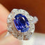 14K GOLD 1.2 CT NATURAL SAPPHIRE & DIAMOND RING