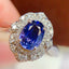 14K GOLD 1.2 CT NATURAL SAPPHIRE & DIAMOND RING