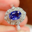 14K GOLD 1.2 CT NATURAL SAPPHIRE & DIAMOND RING