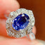 14K GOLD 1.2 CT NATURAL SAPPHIRE & DIAMOND RING