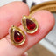14K GOLD 1.1 CT NATURAL RUBY EARRINGS