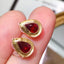 14K GOLD 1.1 CT NATURAL RUBY EARRINGS