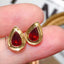 14K GOLD 1.1 CT NATURAL RUBY EARRINGS