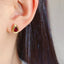 14K GOLD 1.1 CT NATURAL RUBY EARRINGS