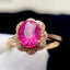 14K GOLD 2.13 CT NATURAL TOURMALINE & DIAMOND RING