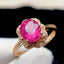 14K GOLD 2.13 CT NATURAL TOURMALINE & DIAMOND RING