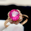 14K GOLD 2.13 CT NATURAL TOURMALINE & DIAMOND RING