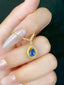 14K GOLD 0.7 CT NATURAL SAPPHIRE & DIAMOND NECKLACE