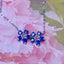 14K GOLD 1.58 CT NATURAL SAPPHIRE & SAPPHIRE NECKLACE