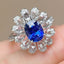 14K GOLD 2.78 CTW NATURAL SAPPHIRE & DIAMOND RING/PENDANT( WITHOUT CHAIN )