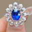 14K GOLD 2.78 CTW NATURAL SAPPHIRE & DIAMOND RING/PENDANT( WITHOUT CHAIN )