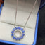 14K GOLD 2.37 CT NATURAL SAPPHIRE & SAPPHIRE NECKLACE