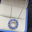 14K GOLD 2.37 CT NATURAL SAPPHIRE & SAPPHIRE NECKLACE